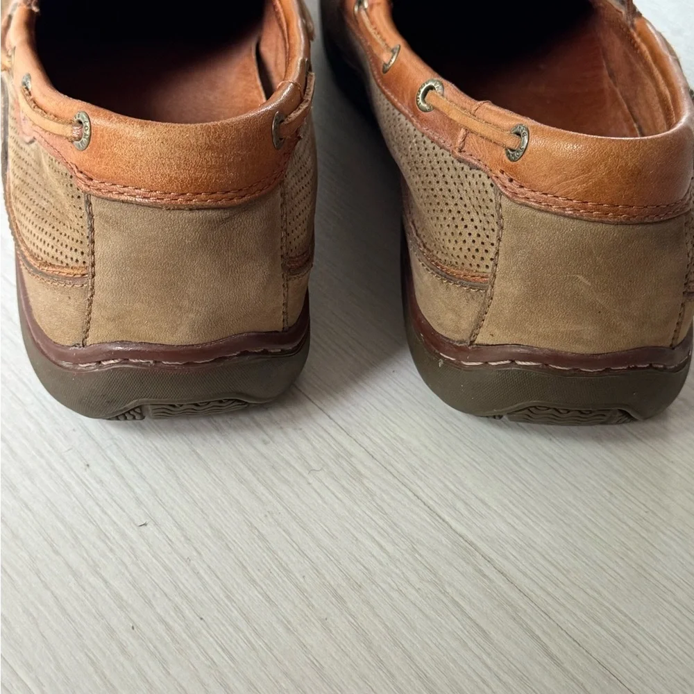 Tommy Bahama Slip On Loafers Shoes Suede Leather Tan Boat Deck Sz 12 - Picture 4 of 10